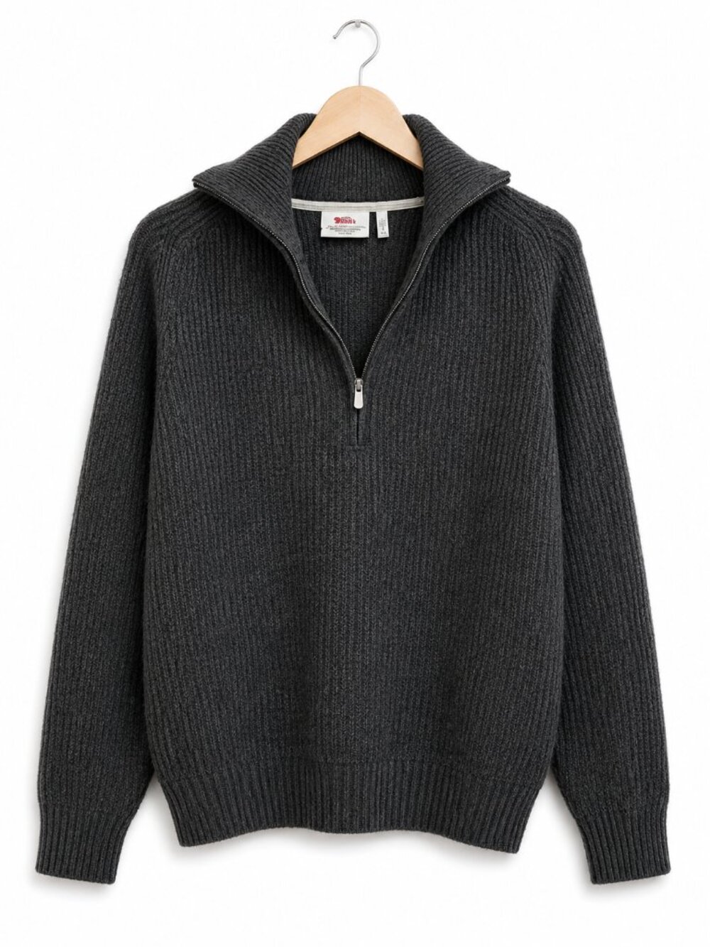FJÄLLRÄVEN | Greenland Re-Wool Quarter Zip Sweater – Men’s Medium